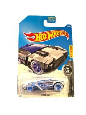 2/$12 Die Cast Hot Wheels Rogue Hog Super Chromes 10/10 Blue Car